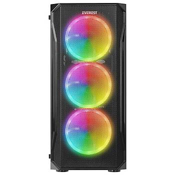 Everest X-Racer 600W Peak 4x12mm Rgb Mid Tower gaming Kasa