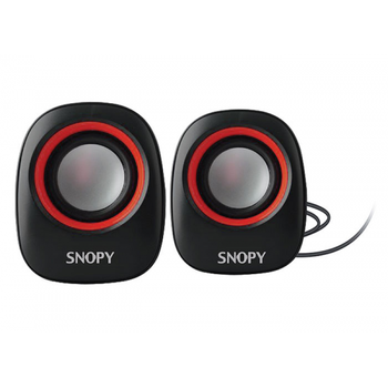 SNOPY SN-120 6W 1+1 Masa�st� USB Speaker Siyah-K�rm�z� Hoparl�r