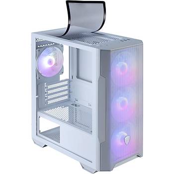 MSI MAG Forge M100R ARGB Fanl� Beyaz Micro ATX Oyuncu Kasas�