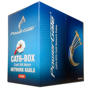 Powergate CAT6-BOX-RE 23AWG 0,57mm UTP CAT6 305m K�rm�z� Kablo