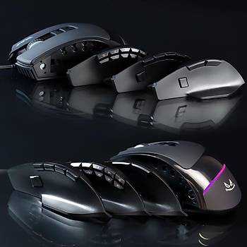 Rush Bold RM878 10.000 Dpi RGB Makro Oyuncu Gaming Mouse