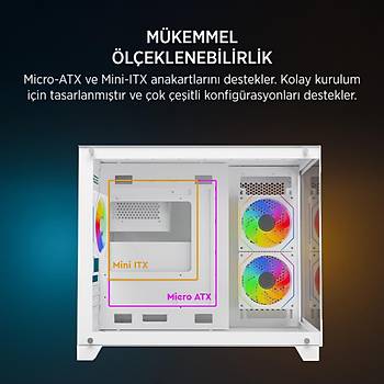 James Donkey Stark S700 750W Beyaz Gaming Kasa