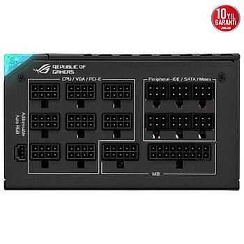 ASUS ROG-THOR-1000P2 80+ PLATINUM 1000W MOD�LER G�� KAYNA�I JAPON KAPAS�T�RLER�AURA SYNC VE OLED EKRAN 10 YIL GARANT� V2