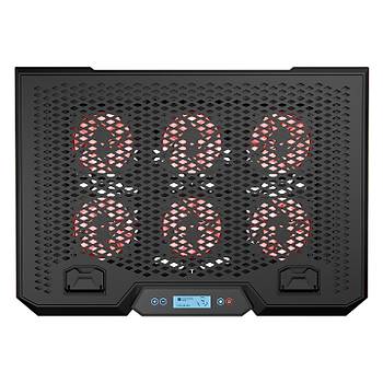 Rampage Blizzard R7 RGB I��kl� 6 Fanl� LCD Ekranl� 2 Usb Soketli 15.6 Notebook So�utucu Stand