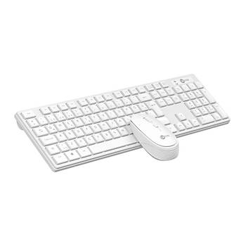 Lenovo Lecoo KM2001 Beyaz Kablolsuz Klavye Mouse Set