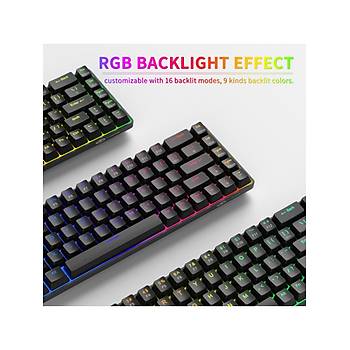 MageGee MK-BOX Pudding 68 Tu� RGB %65 TKL Red Switch Kablolu Siyah Mekanik Oyuncu Klavyesi