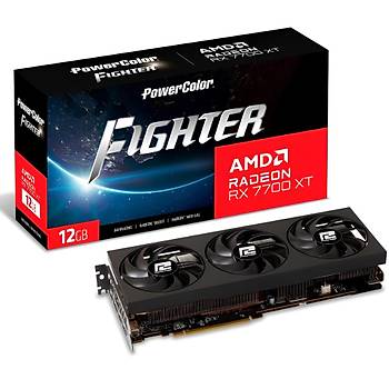 PowerColor Fighter RX7700XT 12G-F/OC 12GB GDDR6 192Bit Ekran Kart