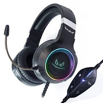 Rush Ace RHX55 7.1 Titreim RGB Oyuncu Kulakl Gaming Kulaklk
