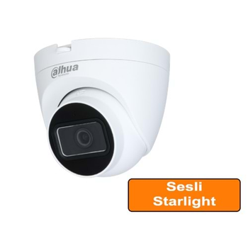 Dahua IPC-HDW1230T-AS-0280B-S4  2Mpix, 2,8mm Lens, H265+, 30Mt Gece G�r���, Starlight IP67, Mikrofonlu, PoE Dome IP Kamera