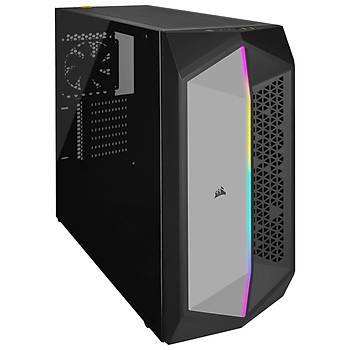 Corsair CC-9011215-WW 470T RGB Temperli Cam Yan Panel Mid Tower Bilgisayar Kasas Siyah