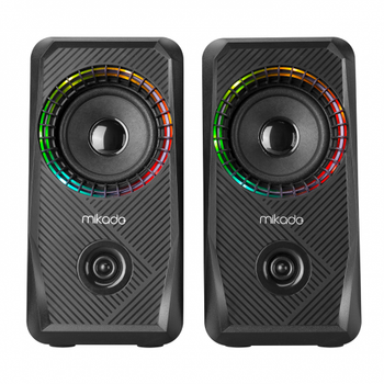 Mikado MD-S26 JOY 6W 1+1 Masaüstü RGB USB Speaker Siyah