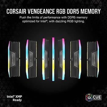 Corsair Vengeance RGB Black 32GB (2x16) CMH32GX5M2B5600C40K DDR5 5600MHz CL40 Ram