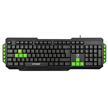 Hytech HYK-46 GAMY Siyah USB Yeil Tulu Q Gaming Oyuncu Klavyesi
