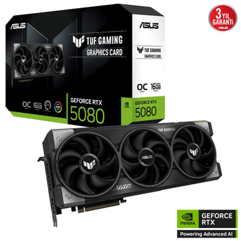 Asus Tuf RTX5080 O16G Gaming 16Gb 256Bit GDDR7 2xHDMI 3xDP Gaming Ekran Kart�