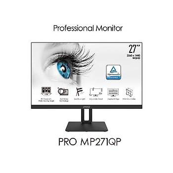 Msi Pro 27 MP271QP IPS 60HZ 2 HDMI 1 Display Port Pro Gaming Monitr