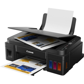 Canon Pixma G2410 Taray�c� + Fotokopi Renkli �ok Fonksiyonlu Tankl� M�rekkep P�sk�rtmeli Yaz�c� (1 �i�e Siyah M�rekkep Hediye)