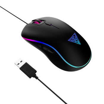 GAMDIAS AURA GS3 �ok Renkli Ayd�nlatma USB Kablolu 6 Tu�lu Gaming Mouse 3600DPI Siyah