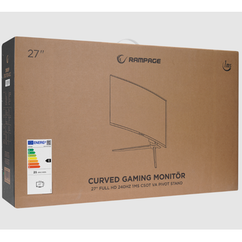 Rampage DROP DR27R240C 27 240Hz 1ms CSOT VA Full HD Freesync/Gsync RGB Pivot R1500 Curved Oyuncu Monit�r�