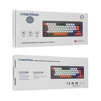 Acer eMachines EAK810 Bej-Siyah-Turuncu TKL 68 Tu� Membrane Switch Kablolu Oyuncu Klavyesi
