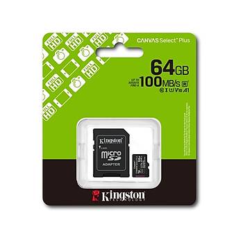 Kingston Canvas Select Plus A1 64GB SDCS3/64GB Micro SD Kart