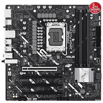 Asus Prime Z890M-Plus Wifi DDR5 3XM2 USB3.2 RGB Lan mATX Anakart