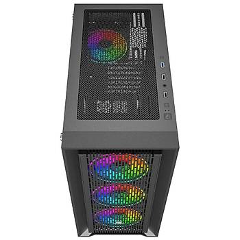 PowerBoost PB-P705B 650w 80+ Bronze USB 3.0 Mesh ARGB Fanl� Gaming Siyah Kasa