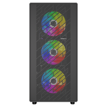 PowerBoost A600B 600W 80+ ATX USB 3.0 Rainbow Fanl� Mesh Siyah Gaming Kasa
