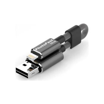 PhotoFast MemoriesCable GEN3 32GB USB 3.0 �arj Kablolu Siyah Flash Bellek