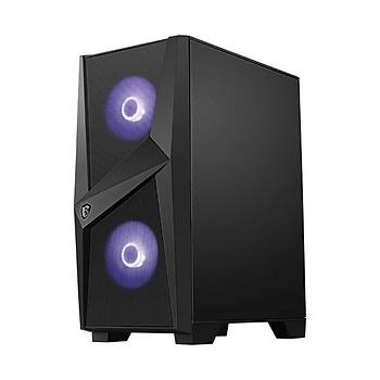 MSI Mag Forge 100M Temperli Cam 2X120MM 1X120MM ARGB Fan PSU Yok Gaming Siyah Kasa
