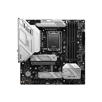MSI MB MAG B760M Mortar Wifi II Soket 1700 DDR5 7800(OC) PCI-E Gen 5 3X M.2 USB3.2 HDMI DP  1x 2.5G LAN  ATX Anakart