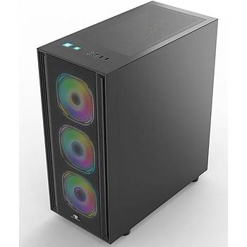 PowerBoost X-12B USB 3.0 Mesh 4 x ARGB Fanl� Siyah Kasa (PSU Yok)