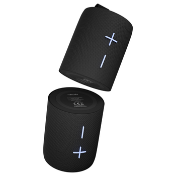 M�kado MD-51BT 20W Ta��nabilir AUX/BT/TF/TWS RGB I��kl� 1800mAh + 1800mAh IPX66 Su Ge�irmez M�knat�sl� Ayr�labilir 2 Par�a Siyah Bluetooth Speaker