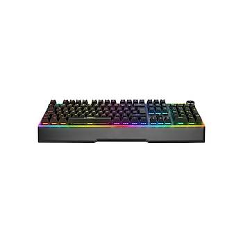 Rampage RMK-X2 MIRACLE Siyah USB Full RGB Ayd�nlatmal� Multimedia Q Red Switch Gaming Oyuncu Mekanik Klavye