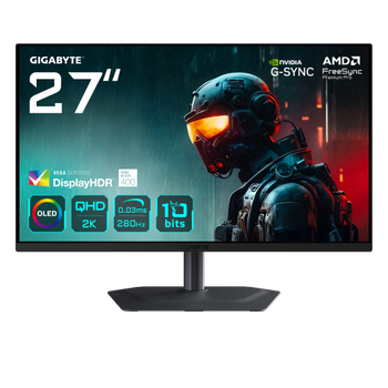 Gigabyte MO27Q2A 27 0.03ms 280Hz Pivot FreeSync G-Sync QD-OLED 2K Oyuncu Monit�r�