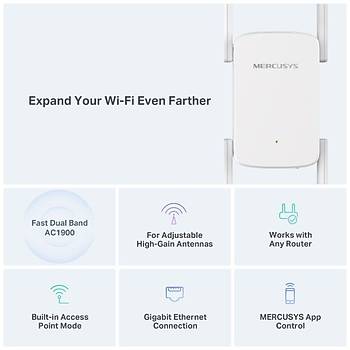 TP-Link Mercusys ME50G AC1900 Menzil Geni�letici