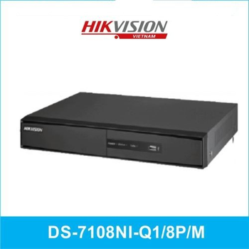H�kv�osn DS-7108NI-Q1/8P/M 8Kanal PoE 4Mpix H265+ 1 HDD Deste�i 1520P Kay�t 60Mbps Bant Geni�li�i Metal Kasa