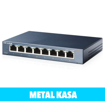 Tp-L�nk OMADA TL-SG108 8 Port GigaBit Metal Kasa Y�netilemez Masa�st� Switch