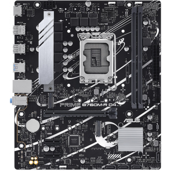 ASUS PRIME B760M-R D4 2xDDR4 2x M.2 HDMI 12-13-14.Nesil LGA1700 Soket Anakart