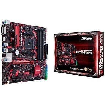 Asus Ex-A320M-Gaming AMD A320 Soket AM4 DDR4 2666 HDMI DVI M2 USB3.1 Aura RGB Matx Anakart