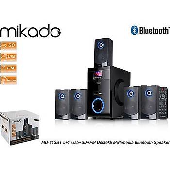 Mikado MD-813BT 5+1 Usb+SD+FM Destekli Multimedia Bluetooth Speaker Hoparlr