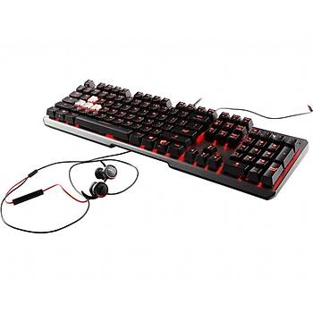 Msi GG Vigor GK60 CR TR Gaming Keyboard Gerçek Mekanik N-Key %100 Antighosting Gaming Alüminyum Cherry MX Red Anahtar Türkçe Q Klavye