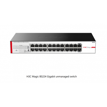 H3C Magic BS224 24 Port GigaBit 2 Port GigaBit Uplink Metal Kasa Ynetilemez Rack Mount Switch
