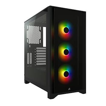 Corsair CC-9020133-EU Icue 4000X RGB Temperli Cam Yan Panel Mid Tower Bilgisayar Kasas + CX750F