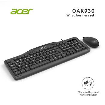 Acer OAK920 Q USB Siyah 1.8mt Kablolu Klavye