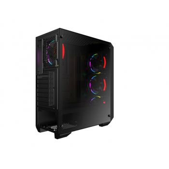 Vento VG10F Mid Tower 550W 80+ Siyah Temperli Cam RGB Atx Gaming Kasa