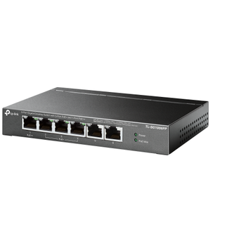 TP-LINK TL-SG1006PP�6 Port�GigaBit�4 Port PoE 64W�Y�netilemez�Metal Kasa�Masa�st� Switch