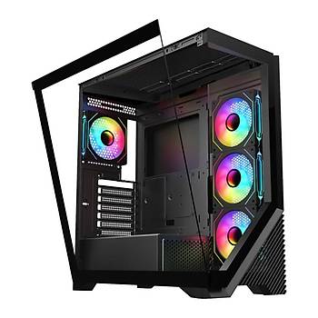 VENTO FSP VG4202FLA 1000W Gen5  80+ Gold 4x120mm RGB Fan Temperli Cam USB 3.0 Mesh ATX Gaming Kasa