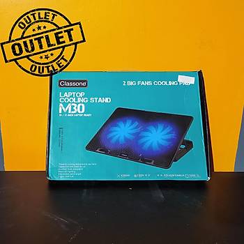 Classone M30 Gaming Mavi Led Notebook Soutucu,14-17 inch, 2 Fan - Outlet
