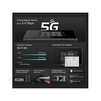 TP-Link M8550 AXE3600 �� Bant 5G LTE Mobil Kablosuz 5g Mobil Wi-Fi 6e Ta��nabilir Modem