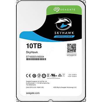 Seagate Skyhawk 3.5 10TB ST10000VE0008 Sata 3.0 256MB 210MB/S RV Sensr 7200RPM HDD & Harddisk